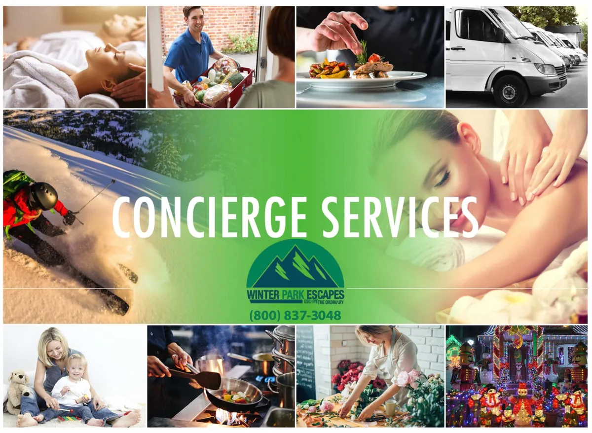 A collage-style image featuring scenes of gourmet meals being prepared and enjoyed, festive family time, and hints of culinary services such as spa-like meal delivery and holiday cooking activities. The mood is joyful and relaxed, suggesting both everyday and special-occasion experiences.